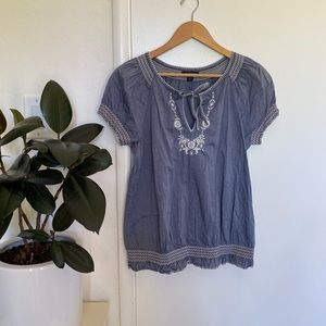 Tommy Hilfiger Bohemian Embroidered Blouse